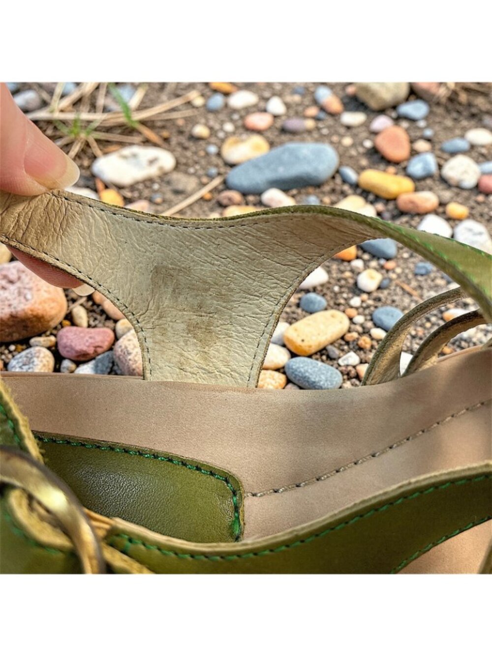 Dansko Lolita Strappy Platform Sandals Cactus Green Leather Size EU 40 41 US 10 - Picture 11 of 13